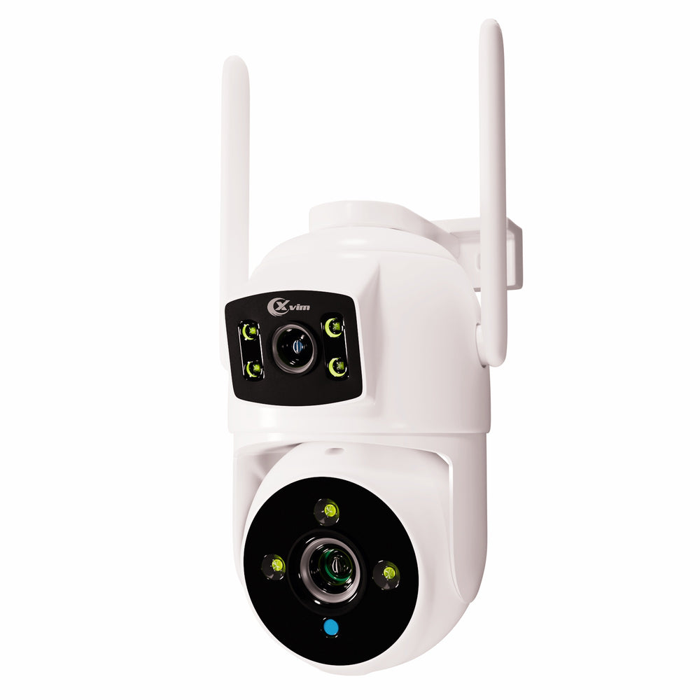 XVIM 6MP Dual Lens Wireless Cameras for Home Security, 2.4GHz WiFi Security Cameras Wireless Camera, 360°View, AI Detection, Color Night Vision, Two-Way Audio, Network Cable Connection, Waterproof
